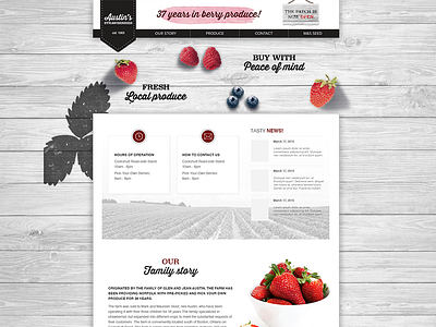 Rough Strawberry Patch Mockups grungy landing page local marketing mockup photoshop produce strawberry