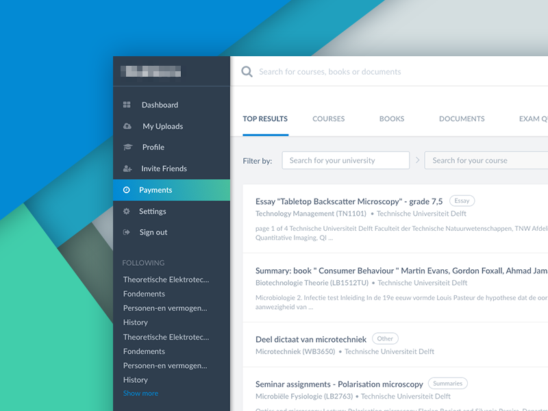 Material Design Sidebar by Evelyn McDonald on Dribbble