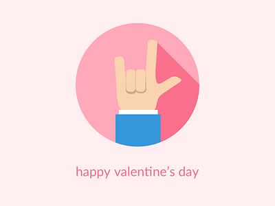 Flat Valentine's Day Icon