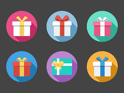 Flat gift Icons