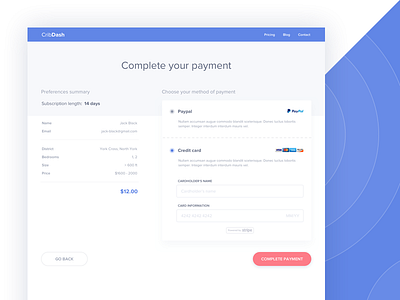 CribDash Payment and Pricing