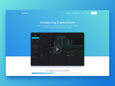 Cryptocurrency trading bot bright crypto cryptocurrency dashboard homepage marketing