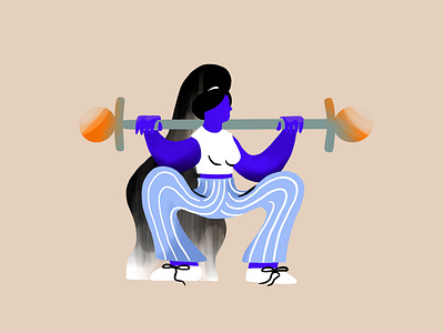 fit&health: squats design illustration vector