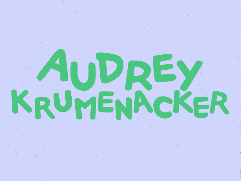 Audrey Animated animation branding design graphic design illustration procreate typography