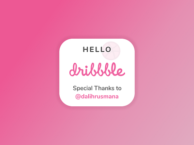 Hello Dribbble! cards colors dribbble poster thanks