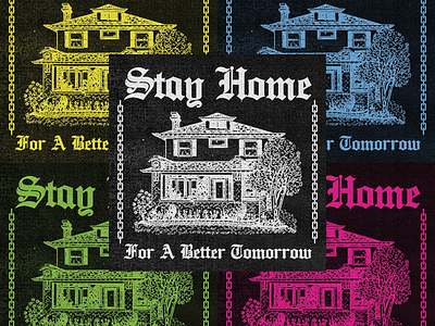 Stay Home For A Better Tomorrow covid 19 covid19 flier goth punk