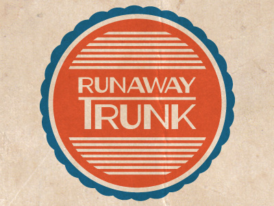 Runaway Trunk badge luggage travel trunk vintage