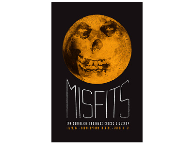 Misfits Gigposter crimson ghost gigposter hardcore misfits moon punk skull wichita