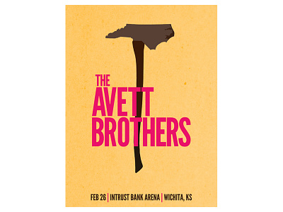 The Avett Brothers Gigposter axe gigposter kansas nc north carolina the avett brothers wichita