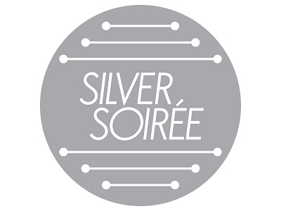Silver Soirée 25th anniversary anniversary art deco aviation badge logo