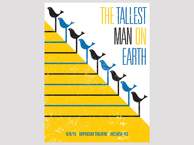 The Tallest Man On Earth Gigposter birds folk gigposter indie poster sweden the tallest man on earth