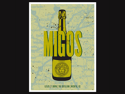 Migos Gigposter atl atlanta champagne gigposter migos trap music versace wichita