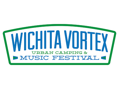 Wichita Vortex Logo Mark badge kansas music festival patch wichita wichita vortex