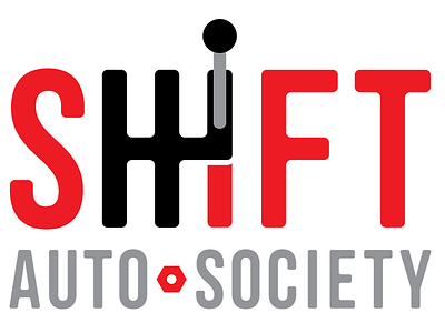 Shift Auto Society Primary Logo automobile automotive brand design branding cars clubhouse kansas logo design shift shifter sports cars wichita