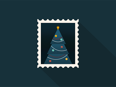Christmas Tree Stamp christmas christmas stamp christmas stamps christmas tree christmas tree stamp design graphic graphic design illustration santa claus stamps vector