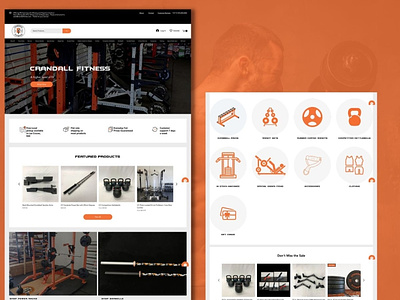 Fitness Equipment Web Design illustration ux vector web design web development