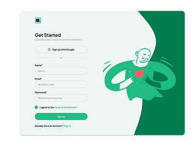 Signup Concept design illustration ui web webdesign