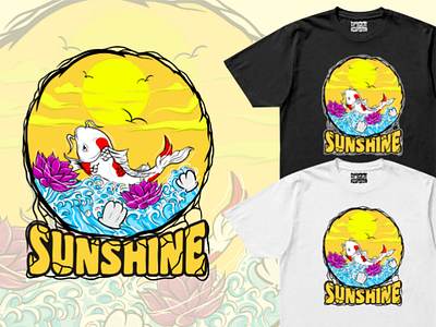 Sunshine Koi brandmark illustration