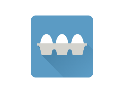Eggs Carton App Icon - White