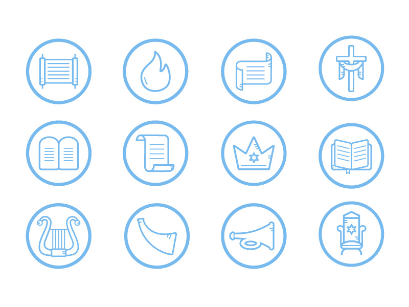Overview Bible Icon Sets bible study kingdom king jesus christ christian god design jesus bible illustration icon