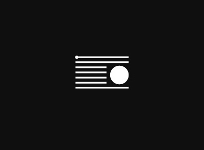 Transistor black logo radio white
