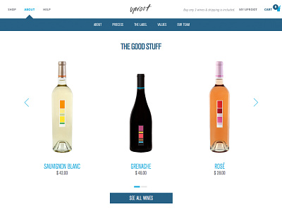 Uproot Wines design ecommerce shop shopify uproot website wine