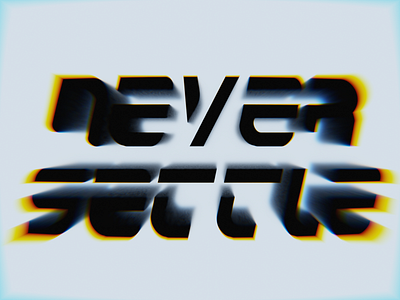 Never Settle 3dart art b3d blender blender3d blendercommunity cgi handlettering instagood lettering life neversettle plot qoute qoutes qoutesoftheday quotes render text typography