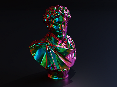 Iridescent Shader on Marcus Aurelius