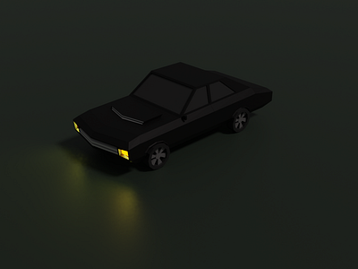 Low poly car 🚗 black