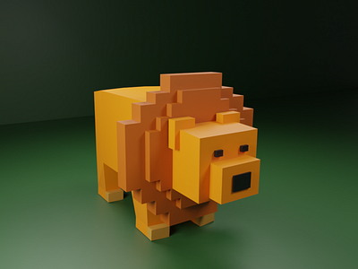 Low poly lion