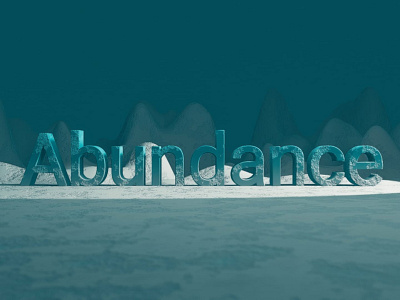 Abundance - Typography 3d blender blender3d blendercommunity blendercommunityindia design illustration render