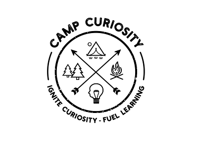 Camp Curiosity Logo artwork branding camp education graphicdesign logo outdoors