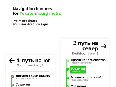 Navigation Banners for Yekaterinburg metro