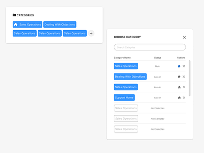 Category picker component design ui ux