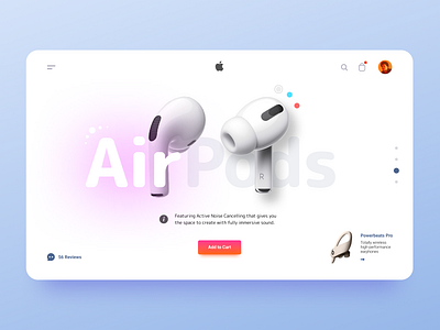 Airpods Product Card airpods apple card hello dribble product ui ux web