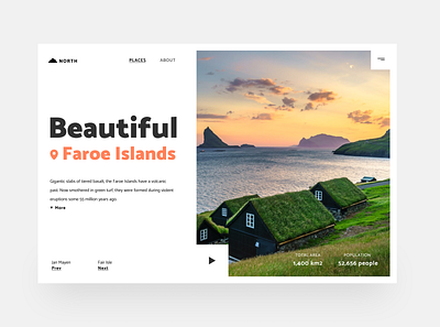 Travel Landing Page Concept adventure design faroe islands landing landingpage landscape mountains nature tourism travel ui ux web web design website