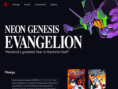 #DailyUI 003 - Landing Page daily 100 challenge daily ui dailyui evangelion landing page landing page ui landingpage ui