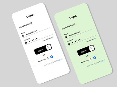 Inspiration Login and Signup by Facebook - UI Garage