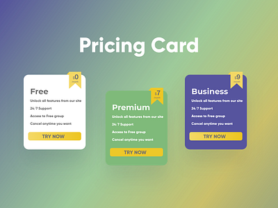 Pricing Card card card design card ui cards cards ui design price card price list pricing card simple card ui