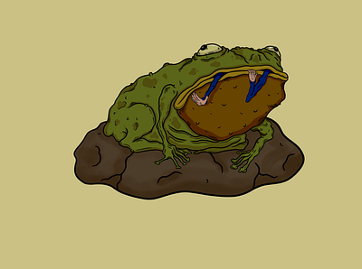 Hangry Frog drawing frog funny hangry illustration procreate