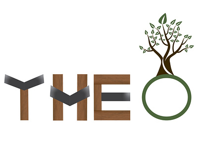 THE O organic farm design illustration logo