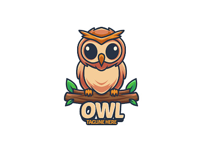 Baby Owl Logo baby baby animal bird cute cute animal design graphic design logo nocturnal owl wise