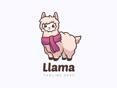 Llama animals baby animal cute cute animal design llama logo