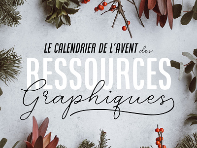 Projet: le calendrier de l'avent des ressources graphiques branding design design agency free resources freebies graphic designer graphiste ressources ressources gratuites typography