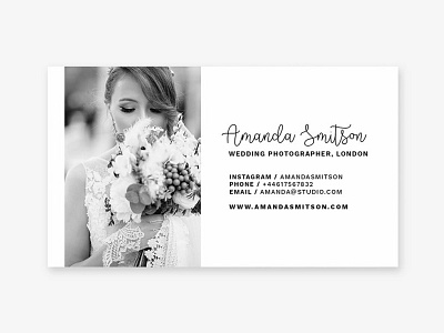 Wedding photographer Business Card Template