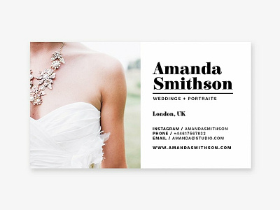 Wedding Photographer Business Card Template