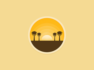 Sunset Badge badge illustration sun sunset