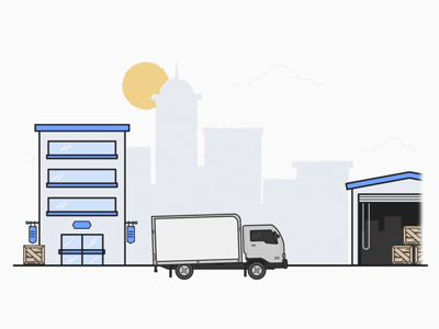 Truck! 2d animation city illustration motion design truck