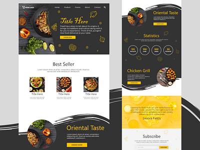 Food Website Landing Page animation app design illustration mobile app mobile design photoshop ui ux web design