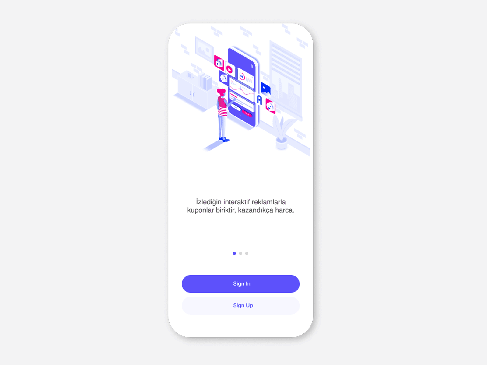 Interactive Advertising App On boarding UI UX adobe illustrator adobe xd advertising app app design application design figma figmadesign graphic design icon illustration illustrator mobile mobile app mobile design ui ux vector